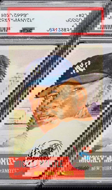 1953 Topps Mickey Mantle SHORT PRINT #82 PSA 2 GD