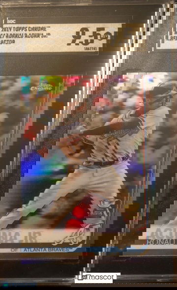 RONALD ACUNA JR 2019 Topps Chrome Refractor Rookie Cup #117 SGC 9.5 Mint+ Braves