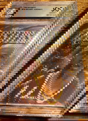 MICHAEL JORDAN 1997-98 FINEST GOLD MASTERS BGS 9.5 GEM MINT CARD #154 