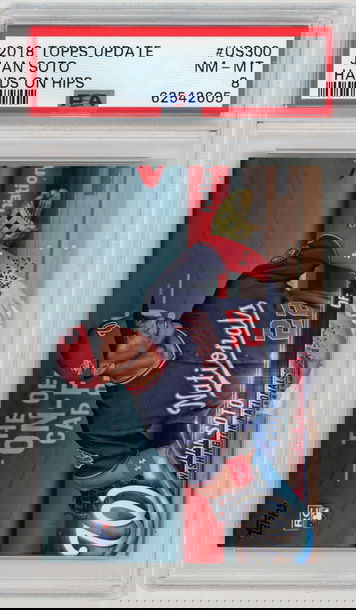 JUAN SOTO 2018 Topps Update Hands On Hips Variation SSP Rc #US300 PSA 8