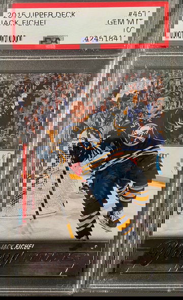 2015-16 Upper Deck #451 Jack Eichel Young Guns RC SP PSA 10 Gem Mint