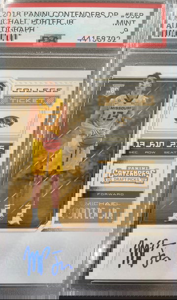 2018 Contenders Draft Picks Michael Porter Jr 55B Auto PSA 9 Mint