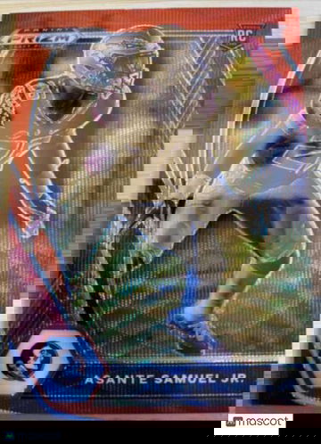 ASANTE SAMUEL JR 2021 Panini Prizm Draft Picks Red Wave RC Prizm #111 Chargers