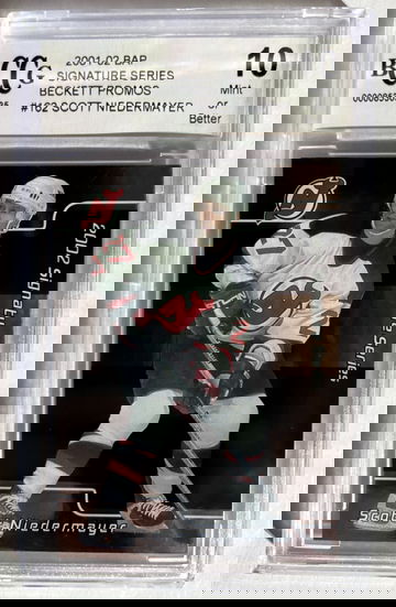 2001-02 BAP Signature Series Beckett Promo Scott Niedermayer BCCG 10