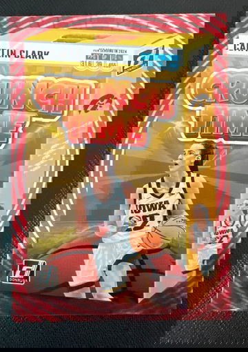 2024 Panini Caitlin Clark Collection Crunch Time SS-CR2 Red Target Parallel