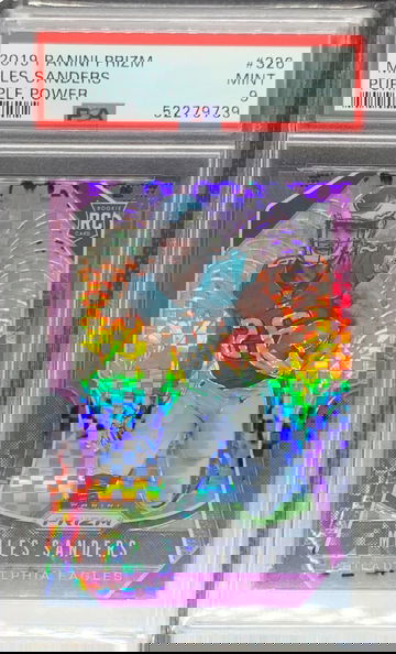 2019 Panini Prizm Miles Sanders Rookie Purple Power PSA 9 MINT