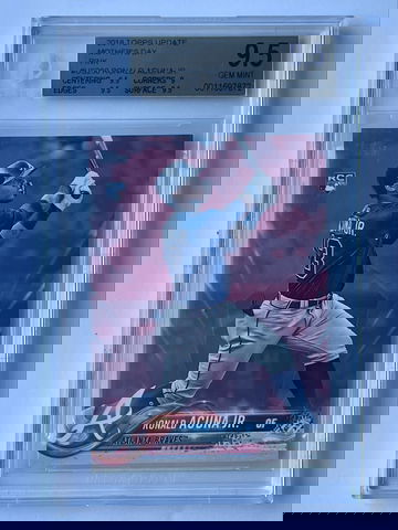 Ronald Acuna Jr 2018 Topps Update Mother’s Day Pink #/50 BGS 9.5/10