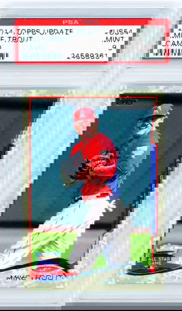 2014 Topps #US54 Mike Trout Camo PSA 9