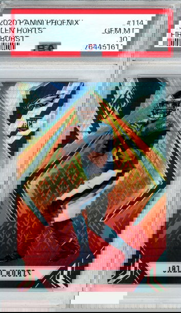 2020 PANINI PHOENIX JALEN HURTS #114 FIRE BURST ROOKIE RC PSA 10 GEM MT