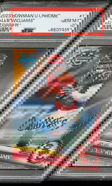 2023 Bowman University Chrome Caleb Williams Auto PSA 10 GEM MT #1