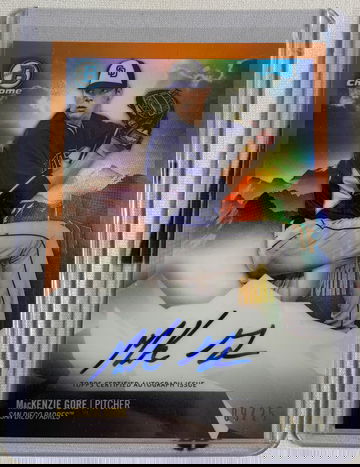 2018 Bowman Chrome Mackenzie Gore Orange Auto /25 Peaks Of Potential