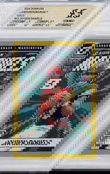 2024 Donruss Jayden Daniel Gridiron Marvels Gold /10 BGS 9.5