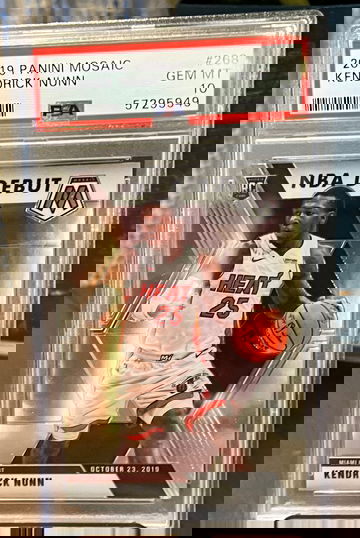 2019 Panini Mosaic NBA Debut Kendrick Nunn #268 PSA 10 Gem Mint Rookie Card RC!