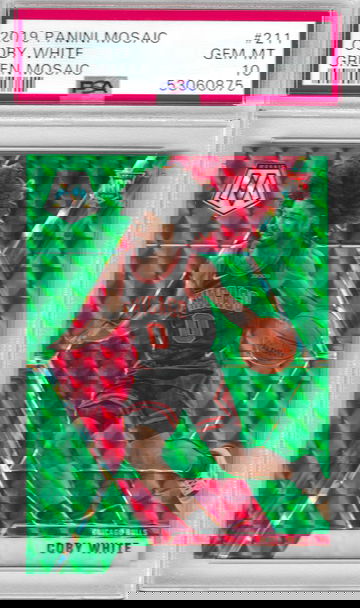 2019 Mosaic Coby White Green Prizm PSA 10