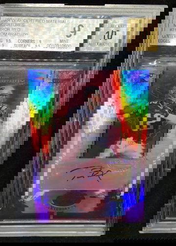 2004 Tom Brady Certified Mirror Red Auto /20 BGS 9 Mint