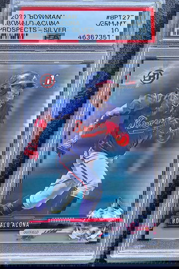 RONALD ACUNA JR 2017 BOWMAN SILVER /499 PSA 10