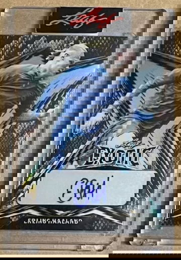 2022 Leaf Exotic erling Haaland Snakeskin Auto Autograph Manchester City 4/10