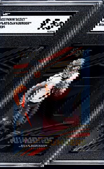 2023 Panini Select #NMB-BRO Bijan Robinson Numbers SGC 9.5