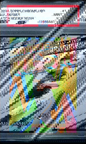 2024 Topps Chrome Update All-Etch Rookie Rush Paul Skenes #CAERU-1 RC PSA 9