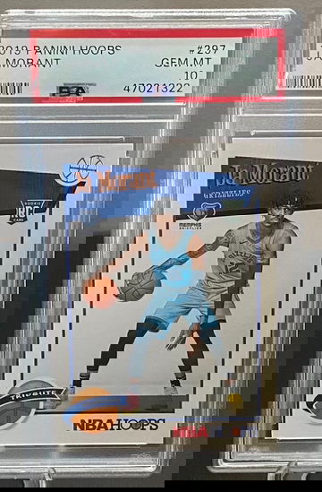 2019 Panini Hoops Ja Morant Tribute Rookie RC #297 PSA 10