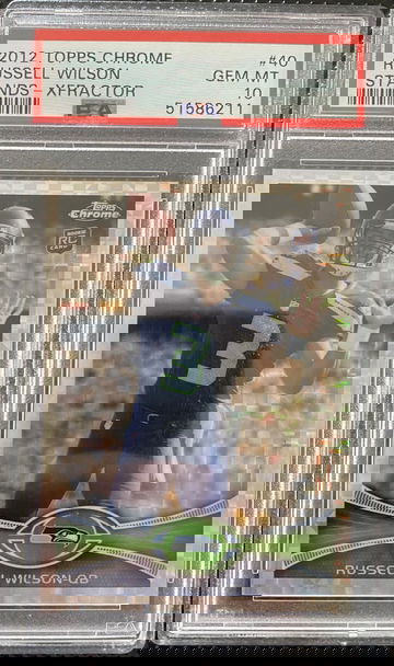2012 Topps Chrome Russell Wilson Xfractor Refractor Rookie RC PSA 10 Gem Mint