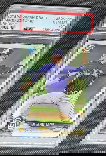 2018 Bowman Draft #BDC150 MacKenzie Gore PSA 10 Gem Mint