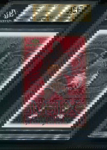 1999/00 Upper Deck MVP Gold Script Michael Jordan 40/100 BGS 9.5