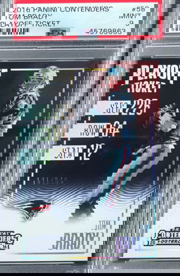 2016 Panini Contenders Tom Brady Playoff Ticket PSA 9 MINT 