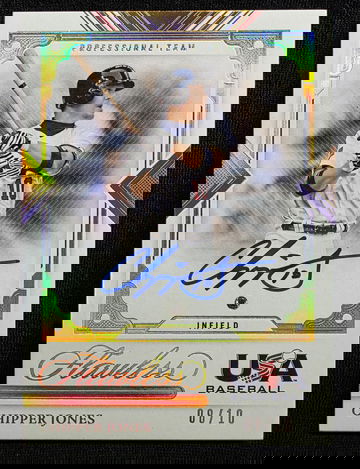2022 Panini Flawless Chipper Jones USA Diamond Auto /10
