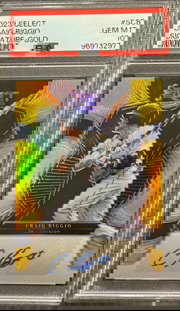 2023 /10 Select Gold CRAIG BIGGIO Signature #S-CB [PSA 10]