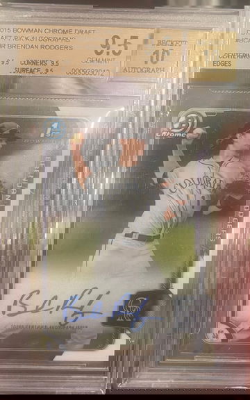 2015 Bowman Chrome Draft Brendan Rodgers Auto 