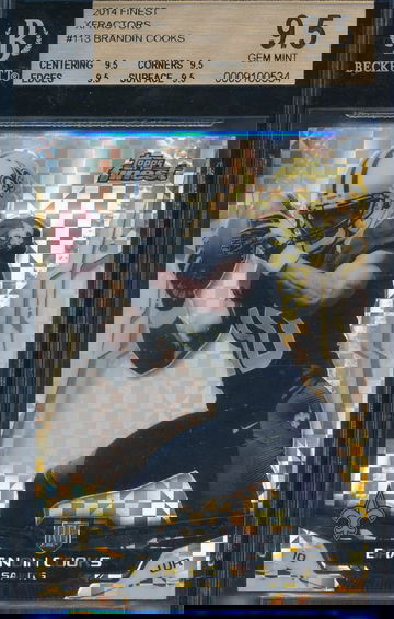 2014 Topps Finest 113 Brandin Cooks X-Fractor RC BGS 9.5 0534