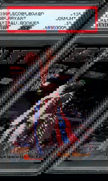 1996 Score Board Basketball Rookies #15 Kobe Bryant PSA 10 Gem Mint