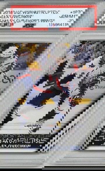 2018 UD WASHINGTON CAPITALS STANLEY CUP SP ALEXANDER OVECHKIN CARD PSA 10