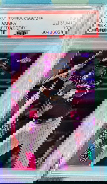 2020 Topps Chrome Luis Robert Pink Refractor PSA 10 Gem Mint