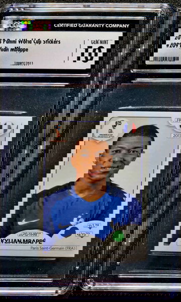 2018 Panini World Cup Stickers Soccer #209 Kylian Mbappe RC Rookie CGC 10