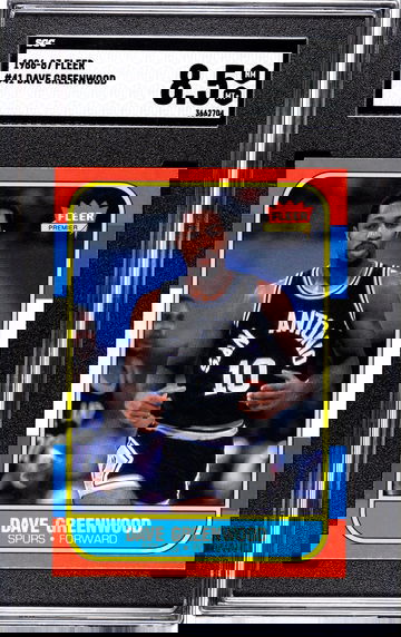 1986 - 87 Fleer Basketball Card #41 Dave Greenwood - Graded SGC 8.5 NM MT+