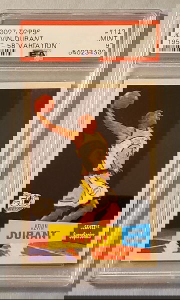 2007 Topps Kevin Durant 1957-58 Variation Rookie #112 PSA 9