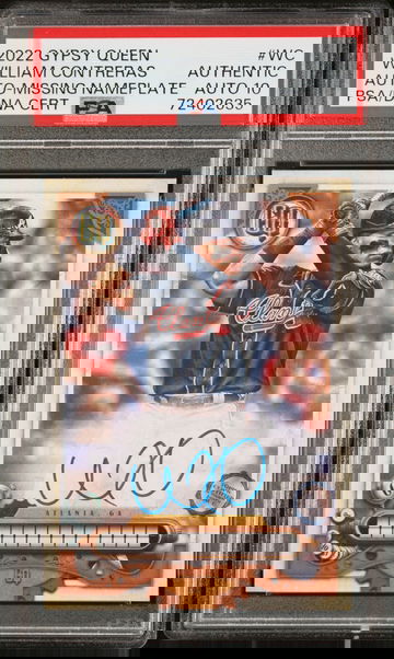 2022 Gypsy Queen #GQA-WC William Contreras Missing Nameplate SP auto PSA 10