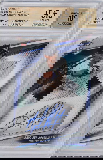 Miguel Andujar 2018 Finest Firsts RC Auto BGS 9.5 GEM MINT