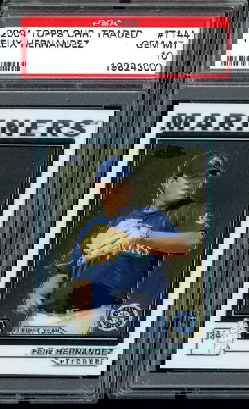 FELIX HERNANDEZ 2004 TOPPS CHROME TRADED #T 144 PSA 10 RC