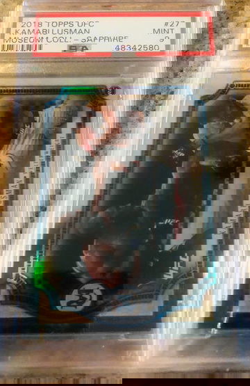 2018 UFC Topps Museum Kamaru Usman RC Sapphire #/25 PSA  9 POP 1 & No 10’s