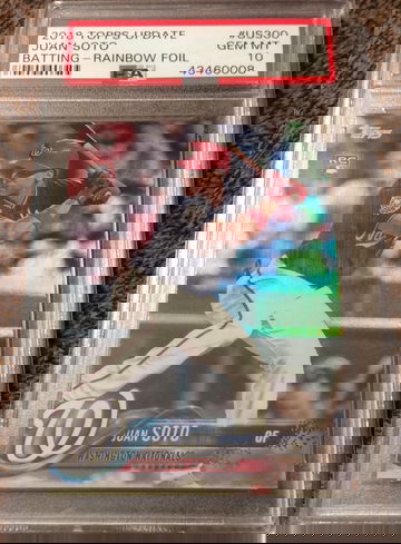 2018 Topps Update Juan Soto Rainbow Foil PSA 10