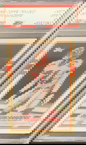 1989 Topps Traded Deion Sanders PSA 9