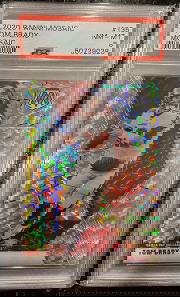 2020 Panini Mosaic Tom Brady Silver Mosaic #135 PSA 8 POP 1 TAMPA BAY BUCCANEERS