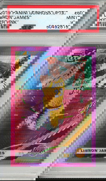 LeBron James 2019-20 Panini Donruss Optic #60 Hyper Pink Prizm PSA 9! 2515