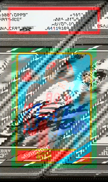 1986 Topps Jerry Rice #161 PSA 8