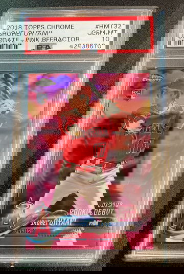 2018 Topps Chrome Update Shohei Ohtani Pink Refractor RC Rookie