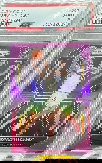 Bones Hyland Prizm Purple /99 Rookie PSA 9