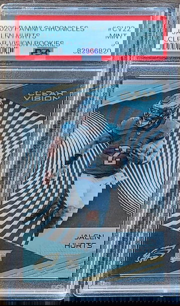 2020 JALEN HURTS Panini CLEAR VISION Chronicles PSA 9 Rookie RC #CV22